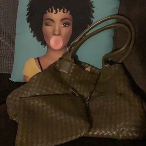 Wonderfully Woven Olive Bag